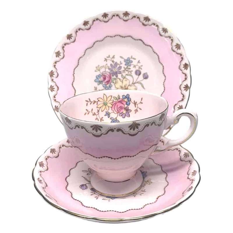 Royal Tuscan Pink Floral Tea Trio 9056