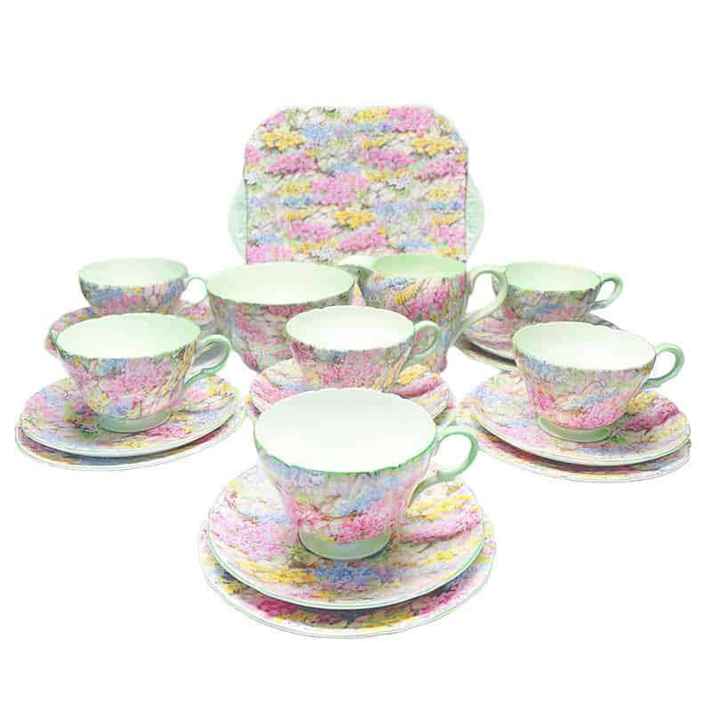 Shelley Rock Garden Chintz Tea Set 13454
