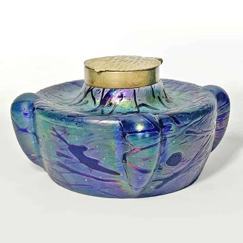 Wilhelm Kralik Art Nouveau Bacillus Dragonfly Inkwell C1905