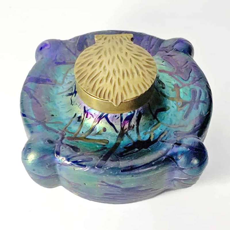 Wilhelm Kralik Art Nouveau Bacillus Dragonfly Inkwell C1905