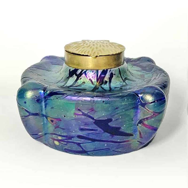 Wilhelm Kralik Art Nouveau Bacillus Dragonfly Inkwell C1905
