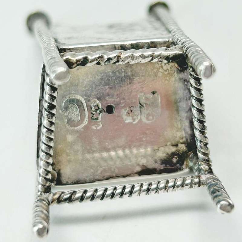 Cape Style Dutch Silver Miniature Chair London 1894