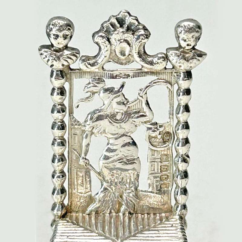 Cape Style Dutch Silver Miniature Chair London 1897