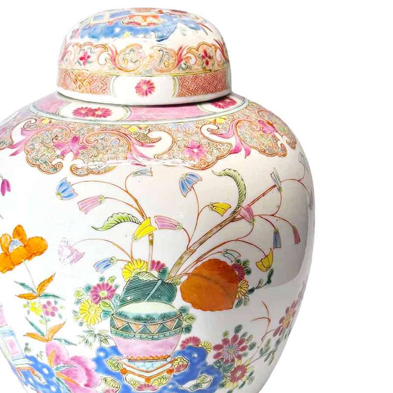Chien Lung Period Chinese Ginger Jar And Cover 1735-1796