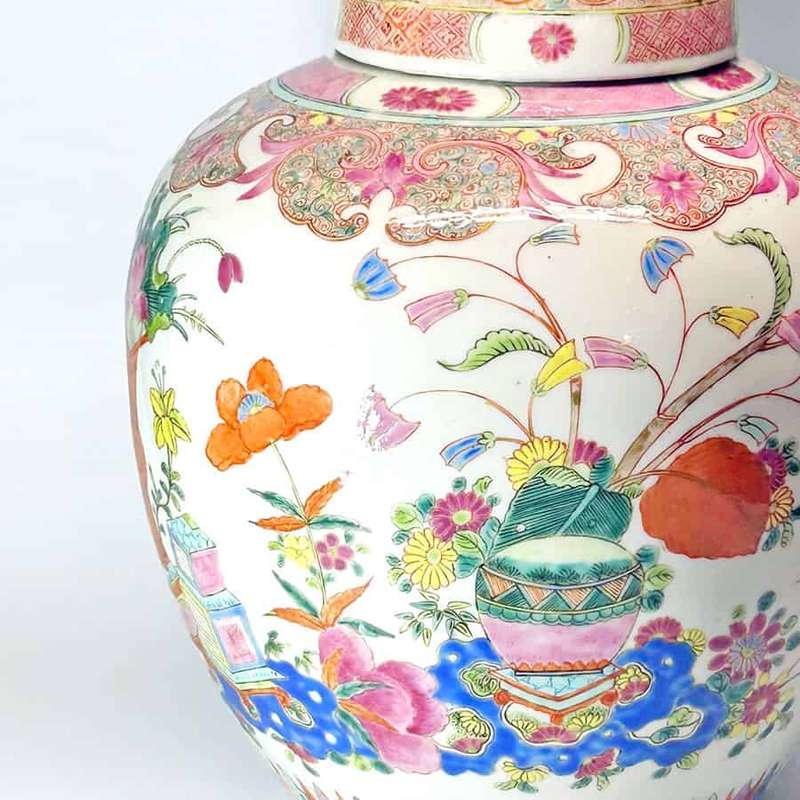 Chien Lung Period Chinese Ginger Jar And Cover 1735-1796