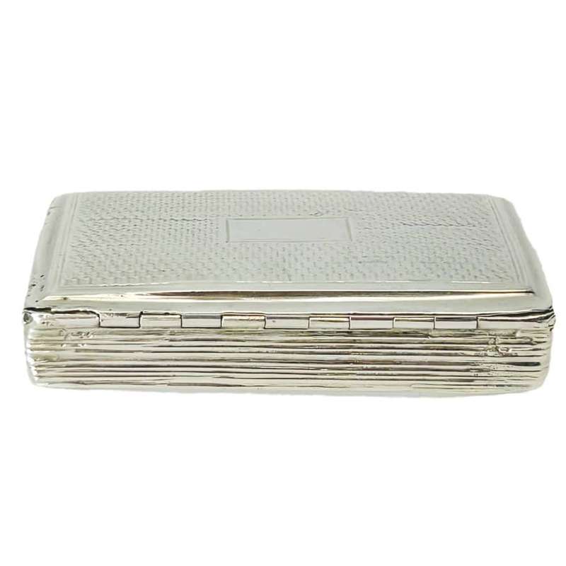 George The Third Hallmarked Silver Snuff Box Birmingham 1874