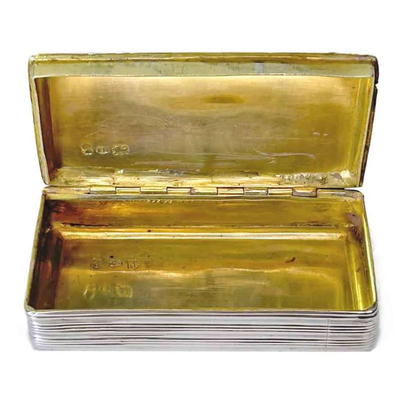 George The Third Hallmarked Silver Snuff Box Birmingham 1874