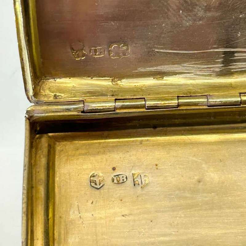 George The Third Hallmarked Silver Snuff Box Birmingham 1874