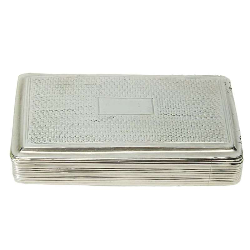 George The Third Hallmarked Silver Snuff Box Birmingham 1874