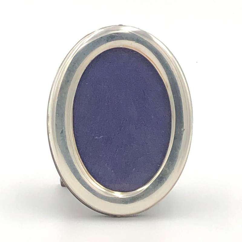 Hallmarked German Silver Miniature Oval Picture Frame