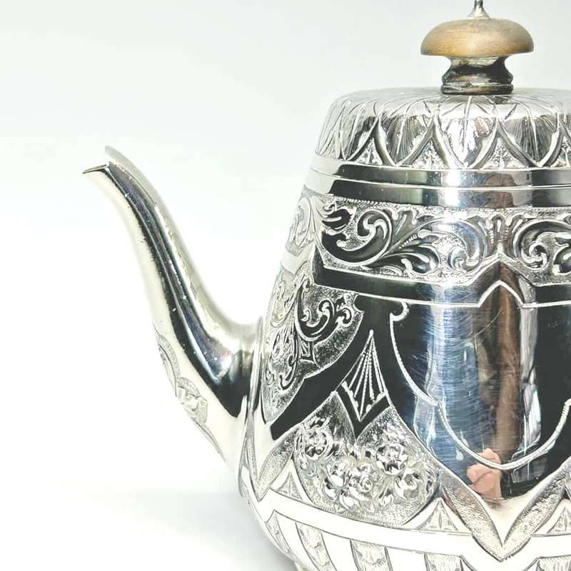 Hallmarked Silver Bachelor Tea Set  London 1884