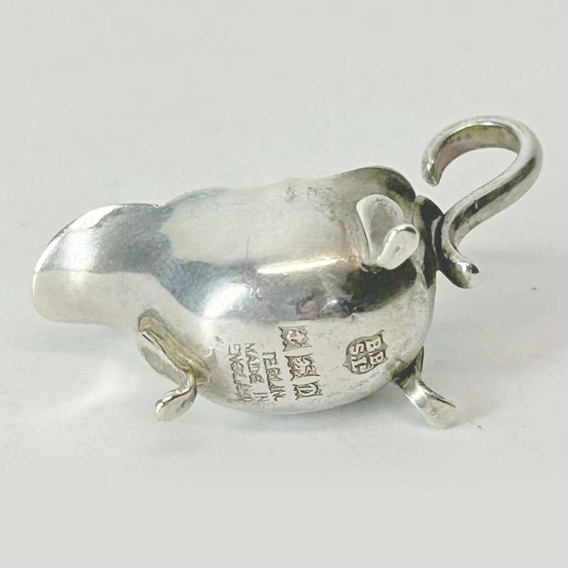 Hallmarked Silver Miniature Sauce Boat  Birmingham 1953