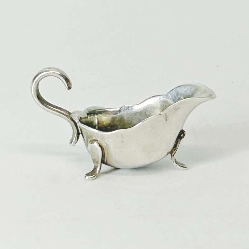 Hallmarked Silver Miniature Sauce Boat  Birmingham 1953