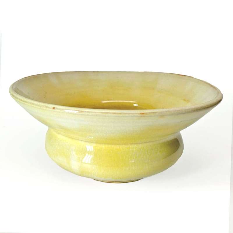 Linnware Straw Glaze Round Vase