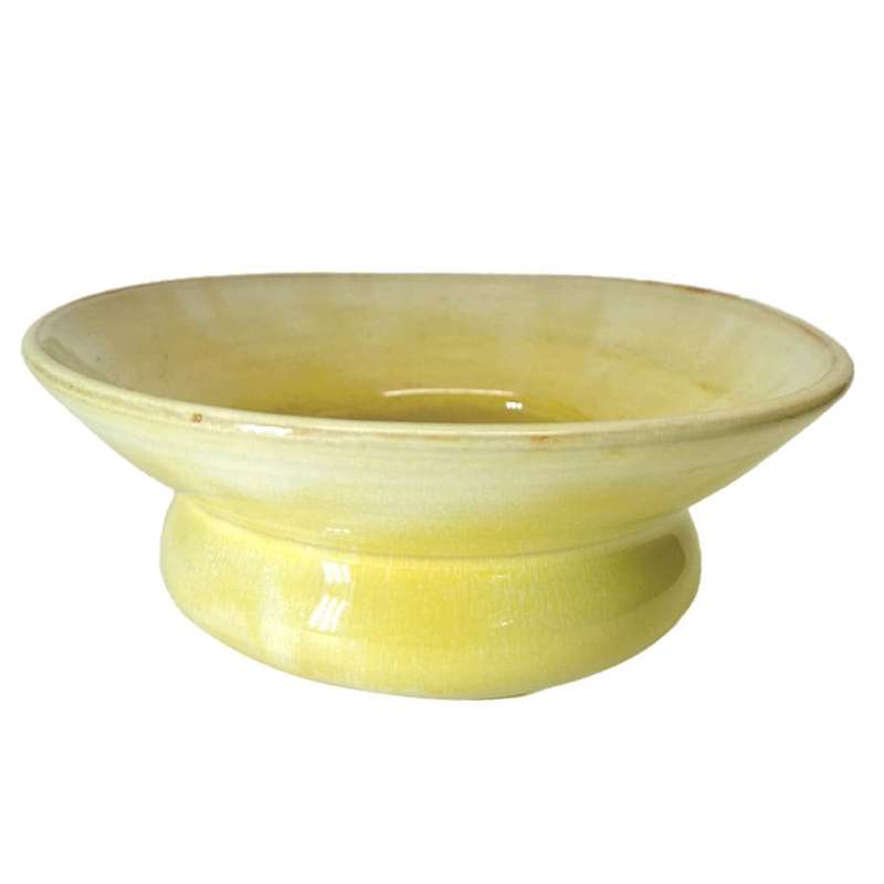 Linnware Straw Glaze Round Vase