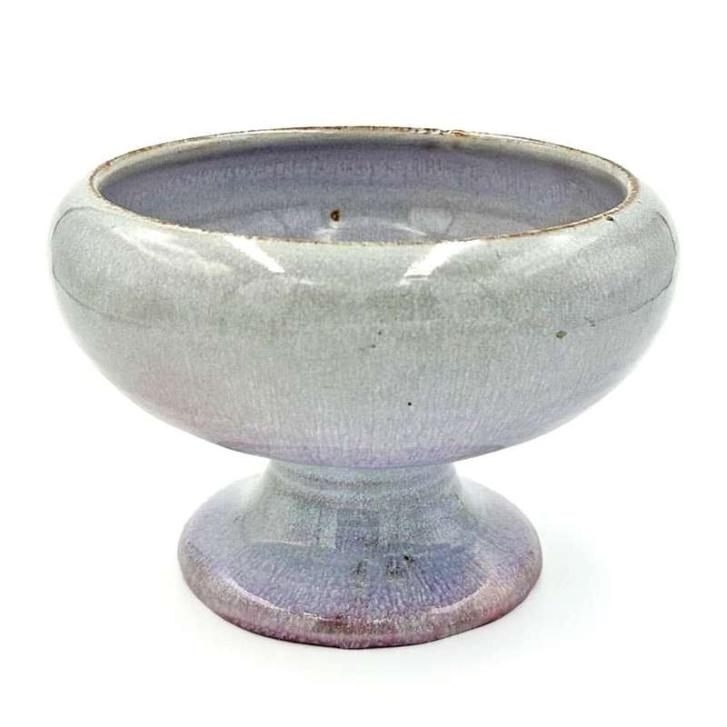 Linnware Purple Glazed Pottery Vase