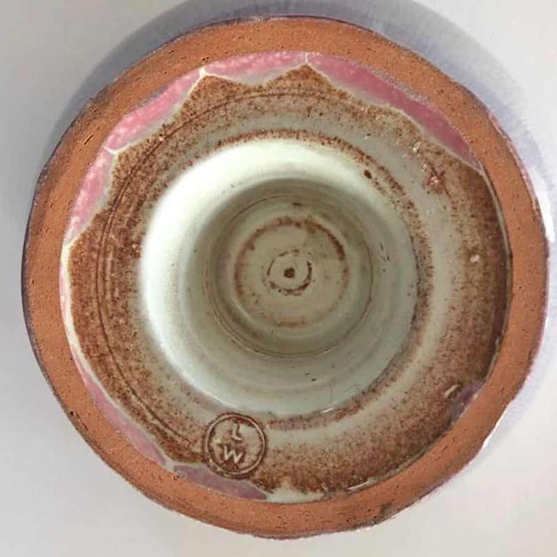 Linnware Purple Glazed Pottery Vase