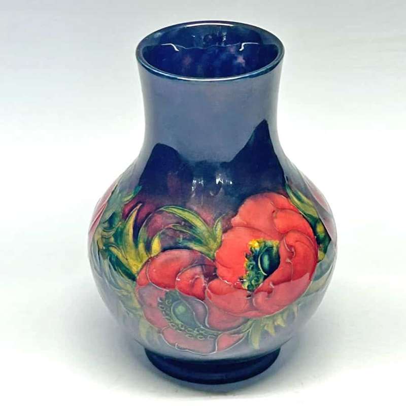 Fantastic Flambé Big Poppy William Moorcroft Vase C1920