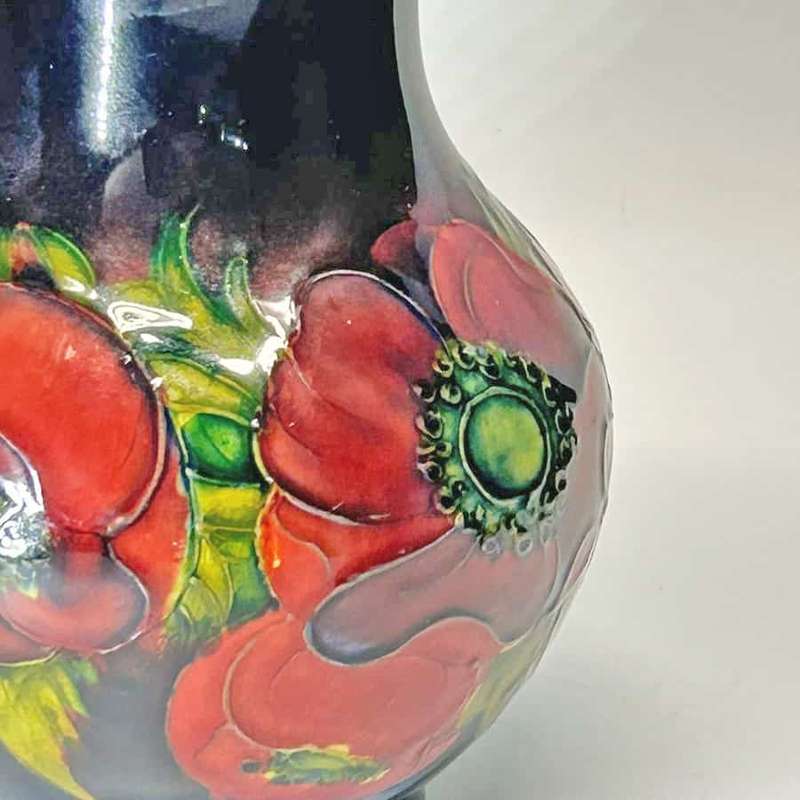 Fantastic Flambé Big Poppy William Moorcroft Vase C1920
