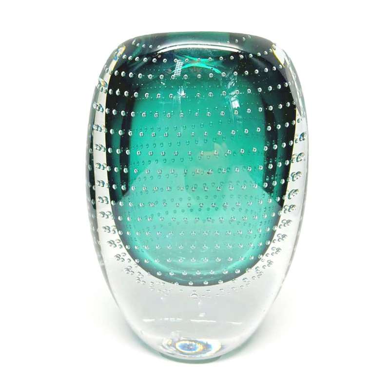 Murano Sommerso Controlled Bubble Vase C1960