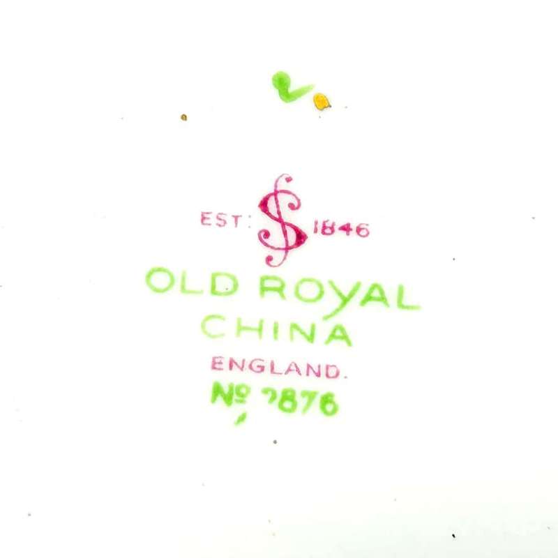 Old Royal Sampson Smith Floral Tea Trio C1950