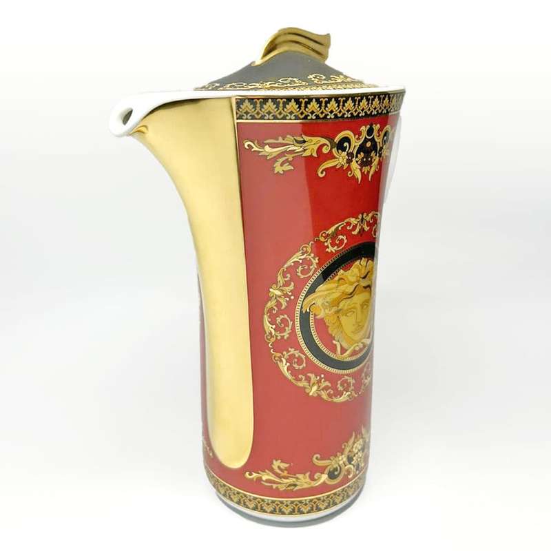 Rosenthal Versace Red Medusa Coffee Pot