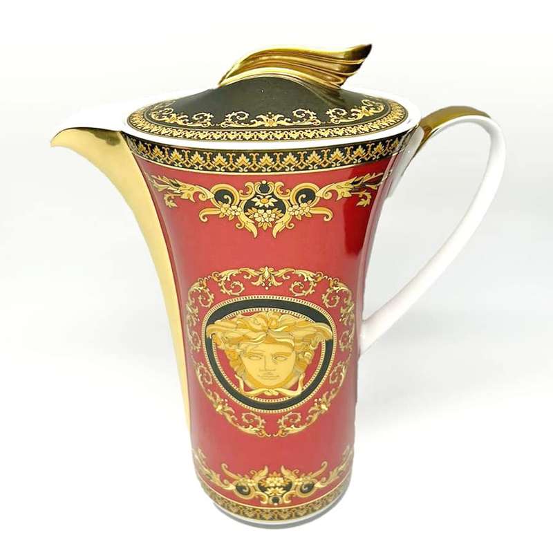 Rosenthal Versace Red Medusa Coffee Pot