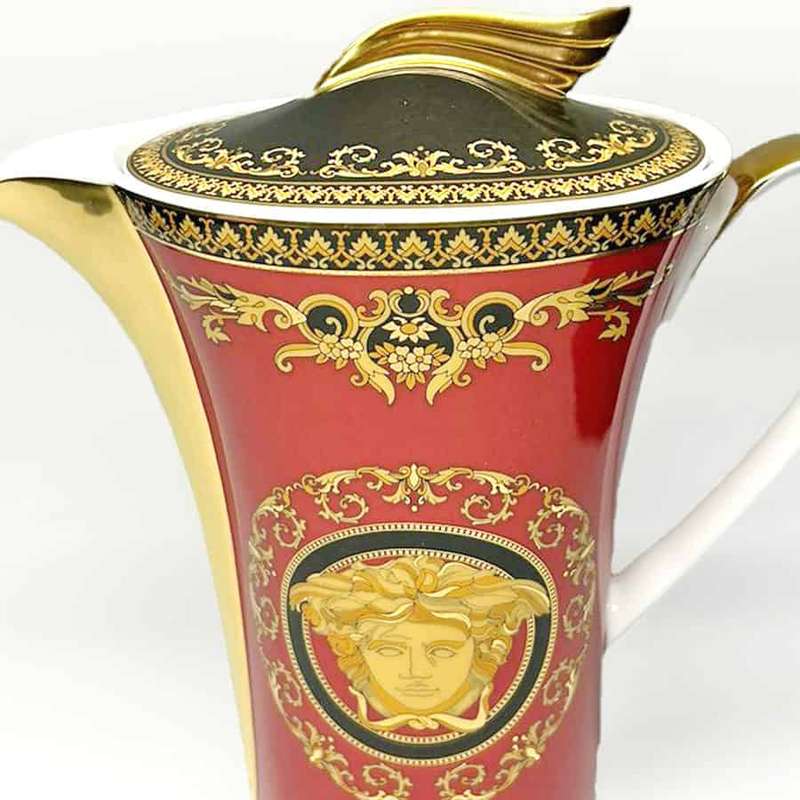 Rosenthal Versace Red Medusa Coffee Pot