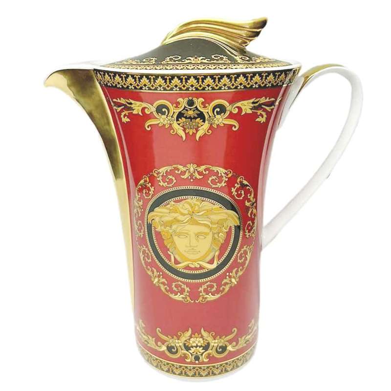 Rosenthal Versace Red Medusa Coffee Pot