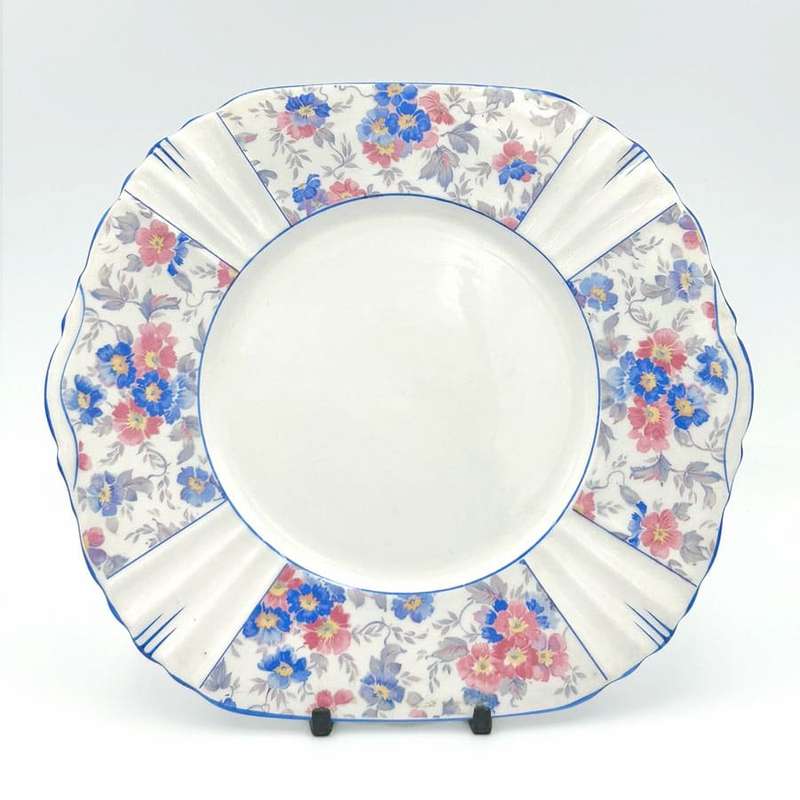 Royal Albert Art Deco Floral Cake Plate A625