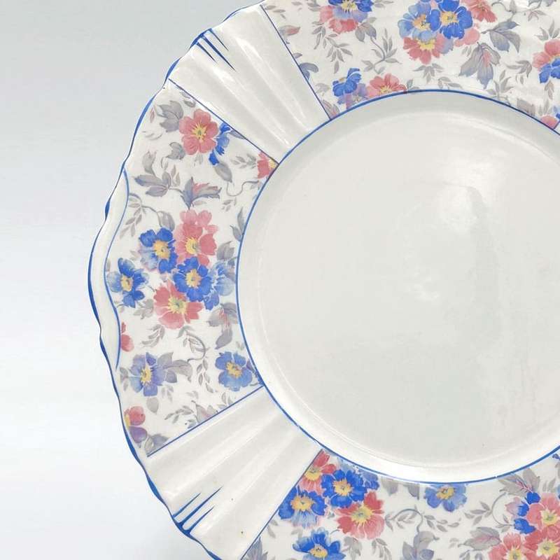 Royal Albert Art Deco Floral Cake Plate A625