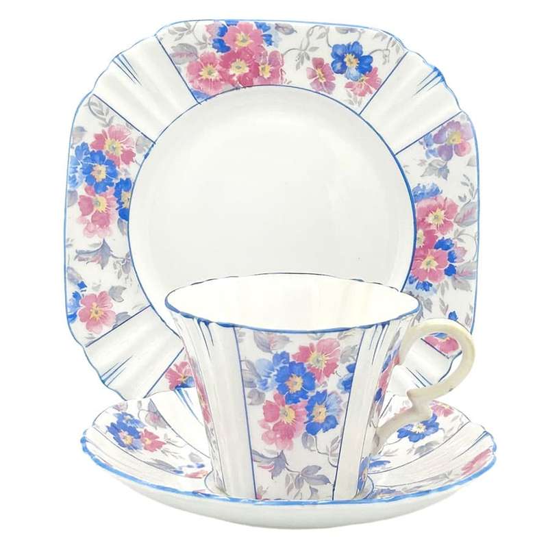 Royal Albert Art Deco Floral Trio A625