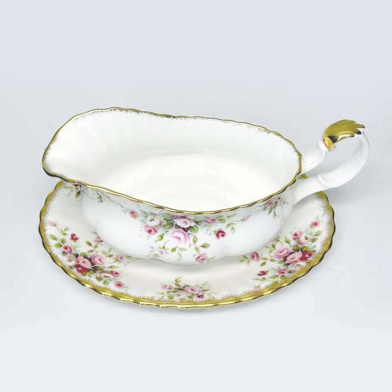 Royal Albert  Cottage Garden Sauce Boat On Stand