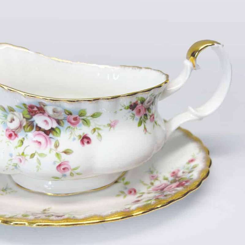 Royal Albert  Cottage Garden Sauce Boat On Stand