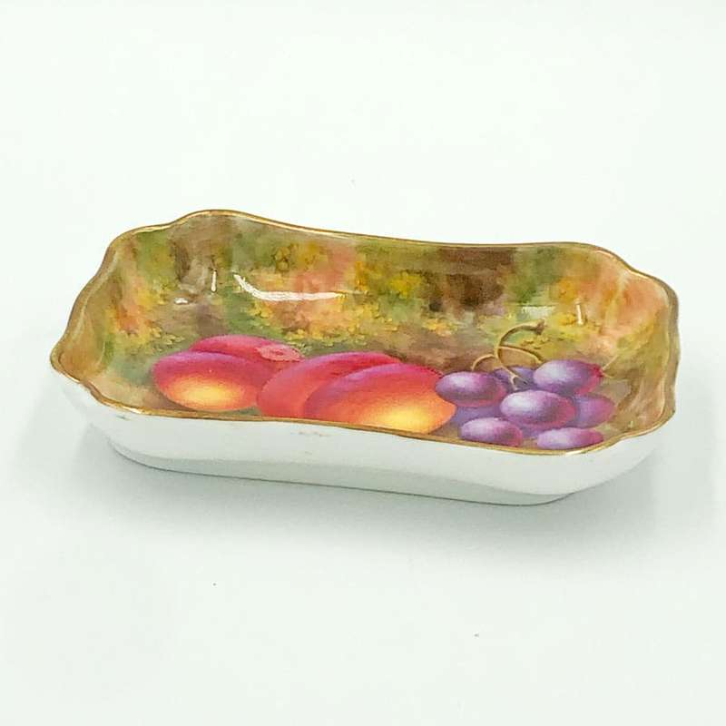 Royal Worcester Hand Painted Fruits Dish Signed M Aymon C1941