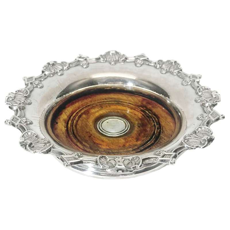 Sheffield Silver Plated Wine Bottle Coaster 19th