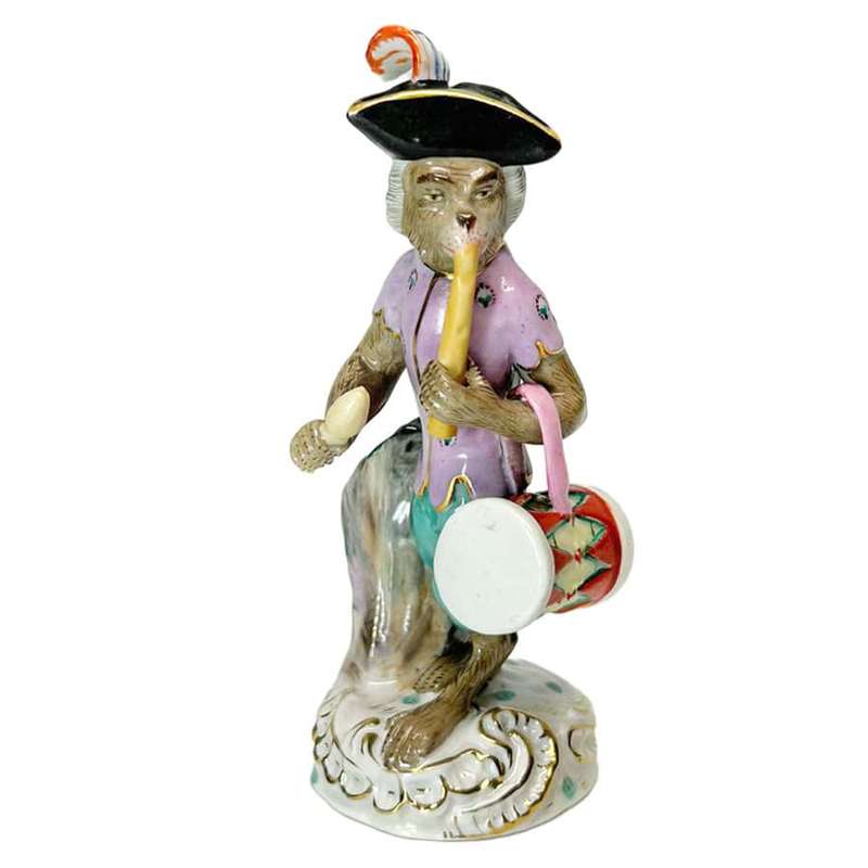 Sitzendorf Porzellanmanufaktur Monkey Band Drummer Player
