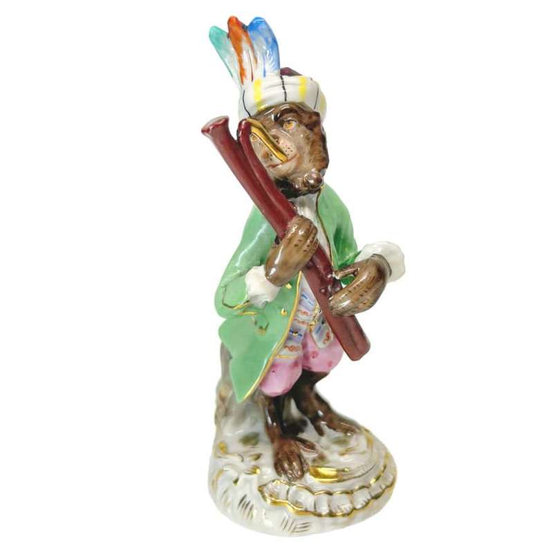 Sitzendorf Porzellanmanufaktur Monkey Band Flute Player
