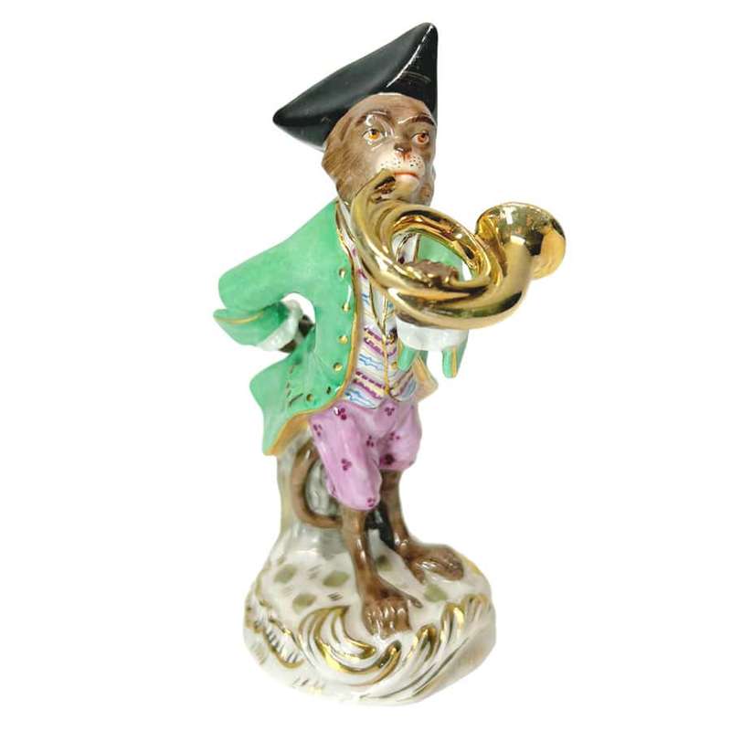 Sitzendorf Porzellanmanufaktur Monkey Band Trombone Player