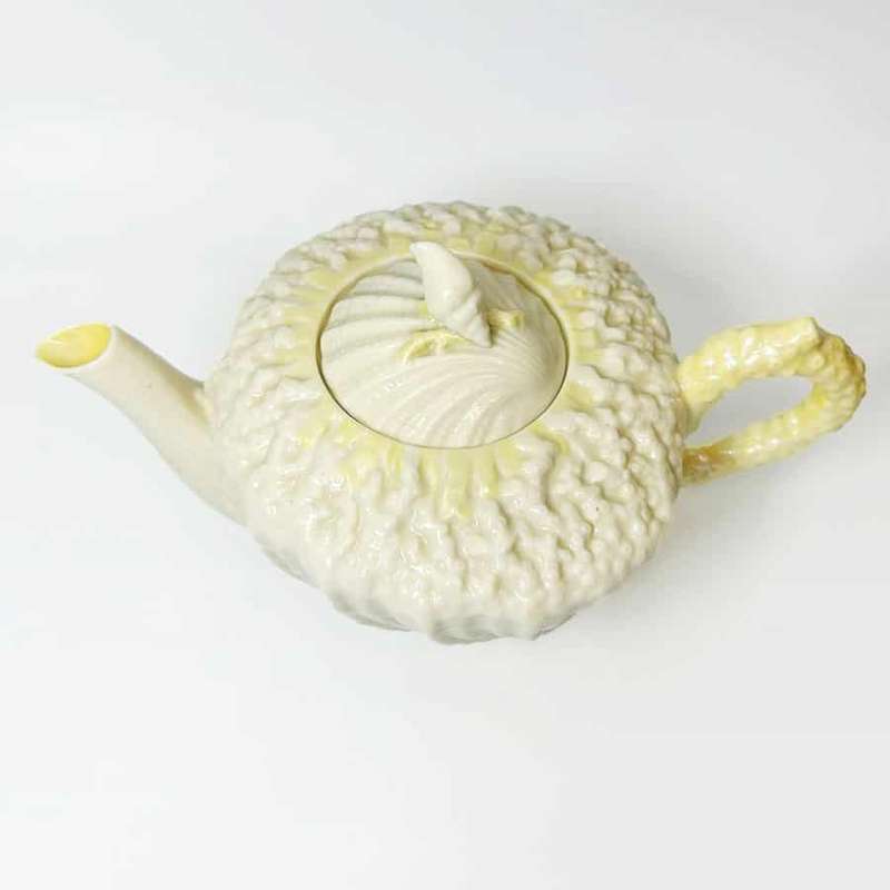 Belleek Neptune Yellow Shell Tea Pot
