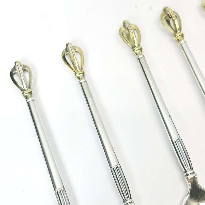 Hallmarked Silver Crown Tea Spoons Sorenson Denmark