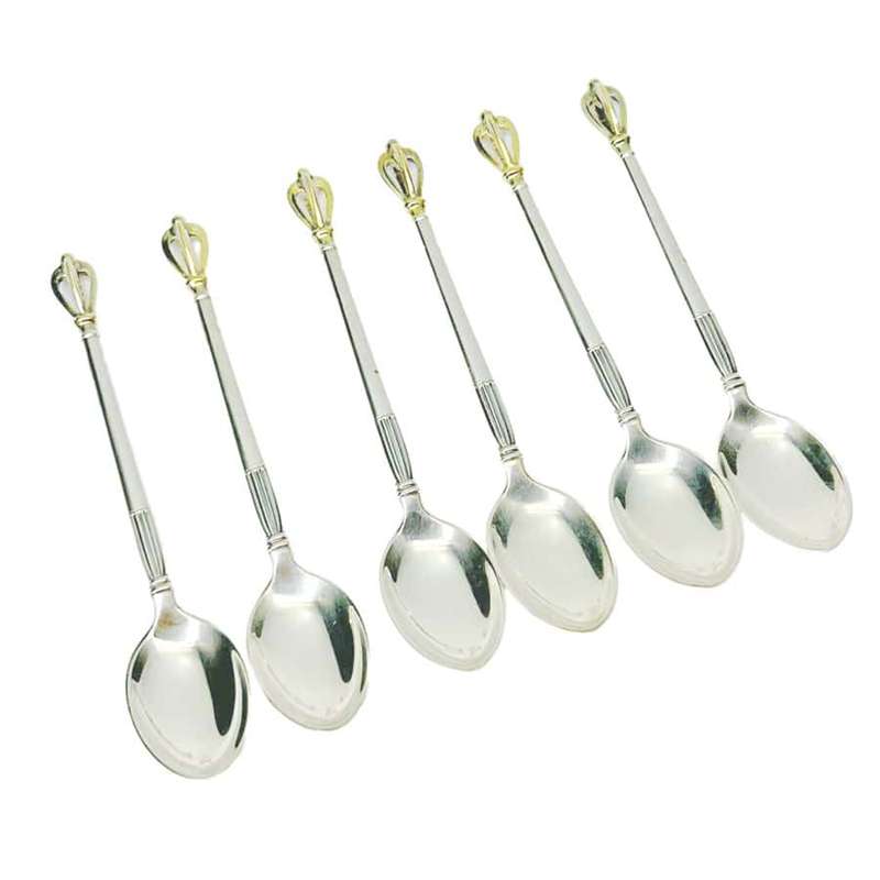 Hallmarked Silver Crown Tea Spoons Sorenson Denmark