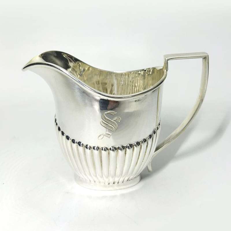 Hallmarked Silver Milk and Sugar Birmingham 1902