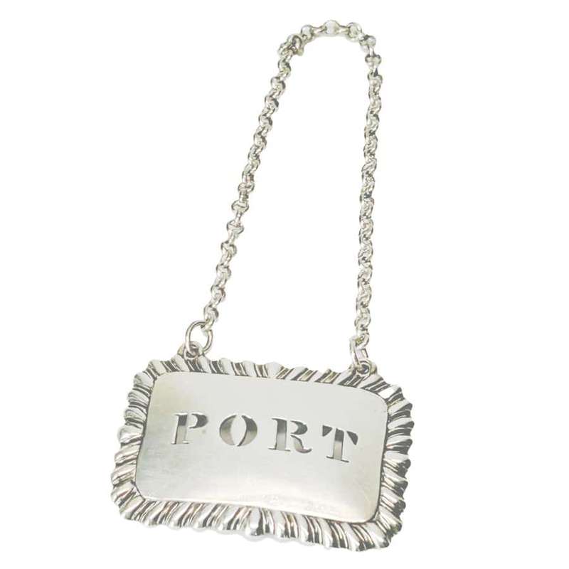 Hallmarked Silver Port Decanter Label London 1837