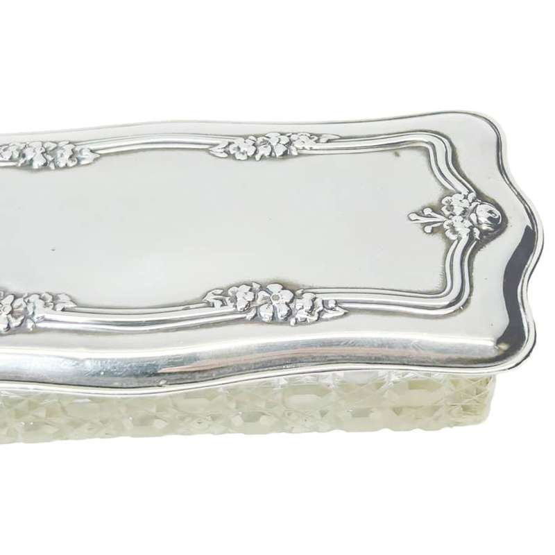 Hallmarked Silver Trinket Box Birmingham 1928