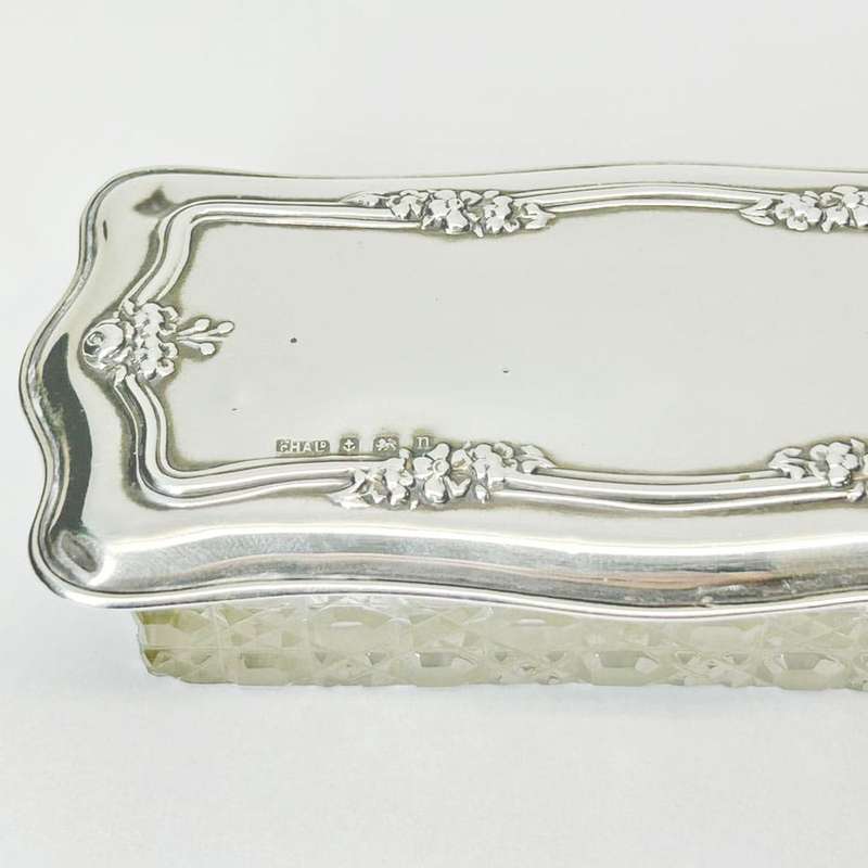 Hallmarked Silver Trinket Box Birmingham 1928
