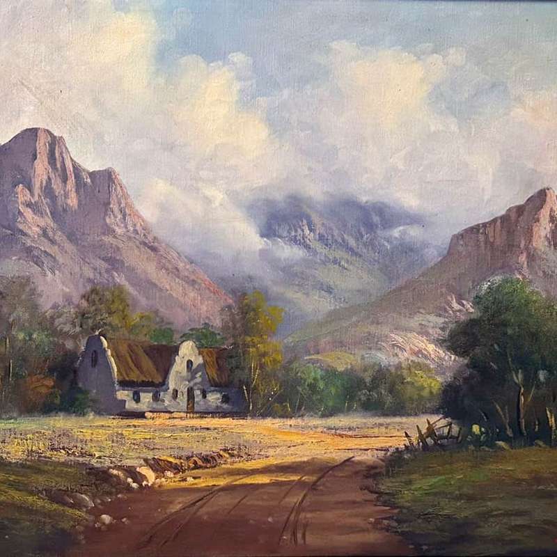 JL Fourie Cape Mountain Scene