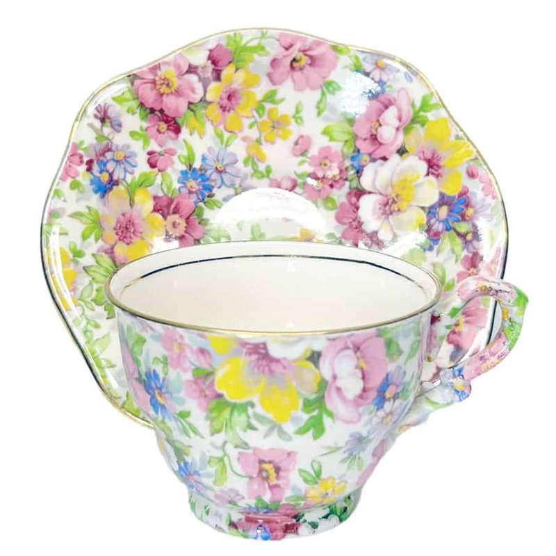 James Kent Du Barry Chintz Demitasse Duo C1930