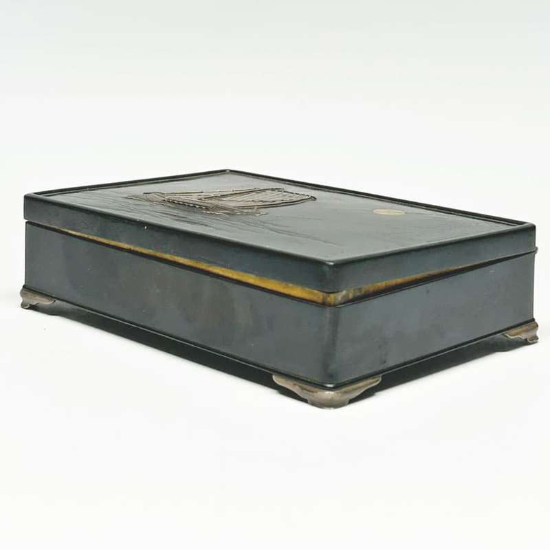 Japanese Bronze and Mixed Metal Meiji Box Kyoto Kurado Zo 19th