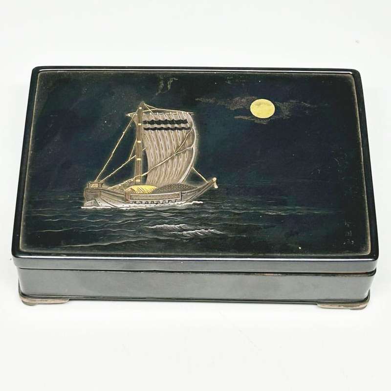 Japanese Bronze and Mixed Metal Meiji Box Kyoto Kurado Zo 19th